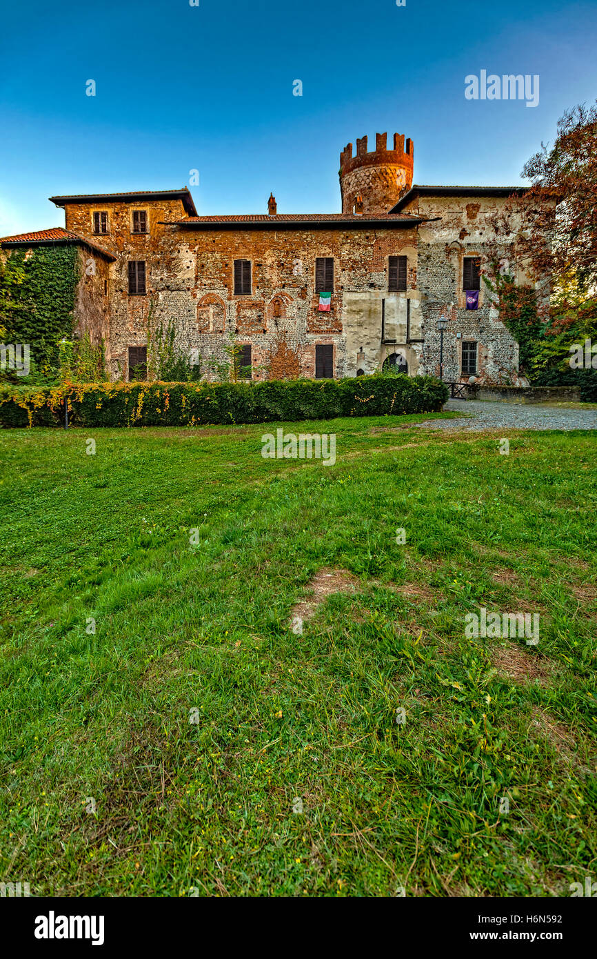 Italia Piemonte Canavese - Rivarolo Canavese - Castello Malgrà - parco del castello di Malgrà Foto Stock