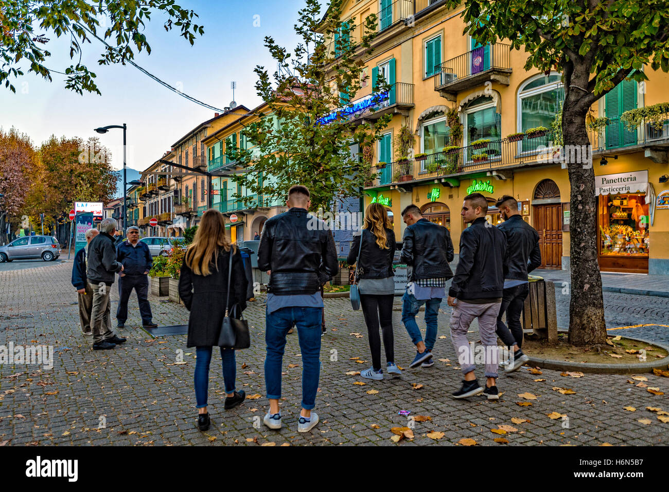 Italia Piemonte Canavese - Rivarolo Canavese - Centro - Corso Torino Foto Stock