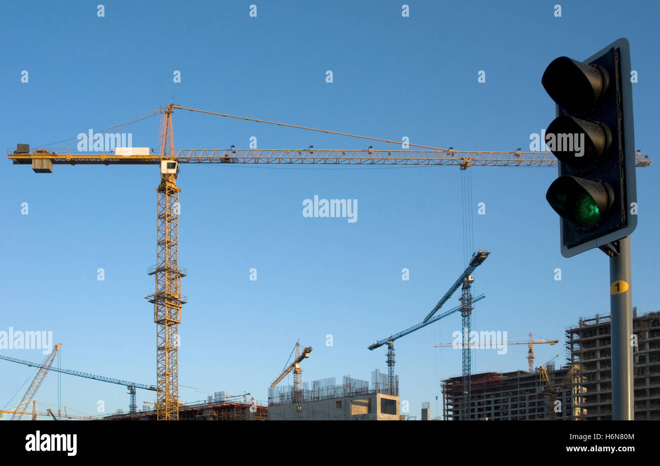 Costruzione - La spia verde si accende Foto Stock