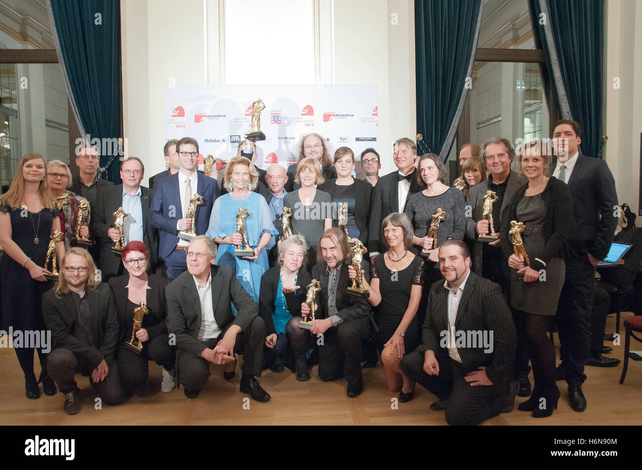 FRANKFURT AM MAIN, Germania - 21 ottobre: Hessischer Kinokulturpreis a Hessischer Film- und Kinopreis 2016 Foto Stock
