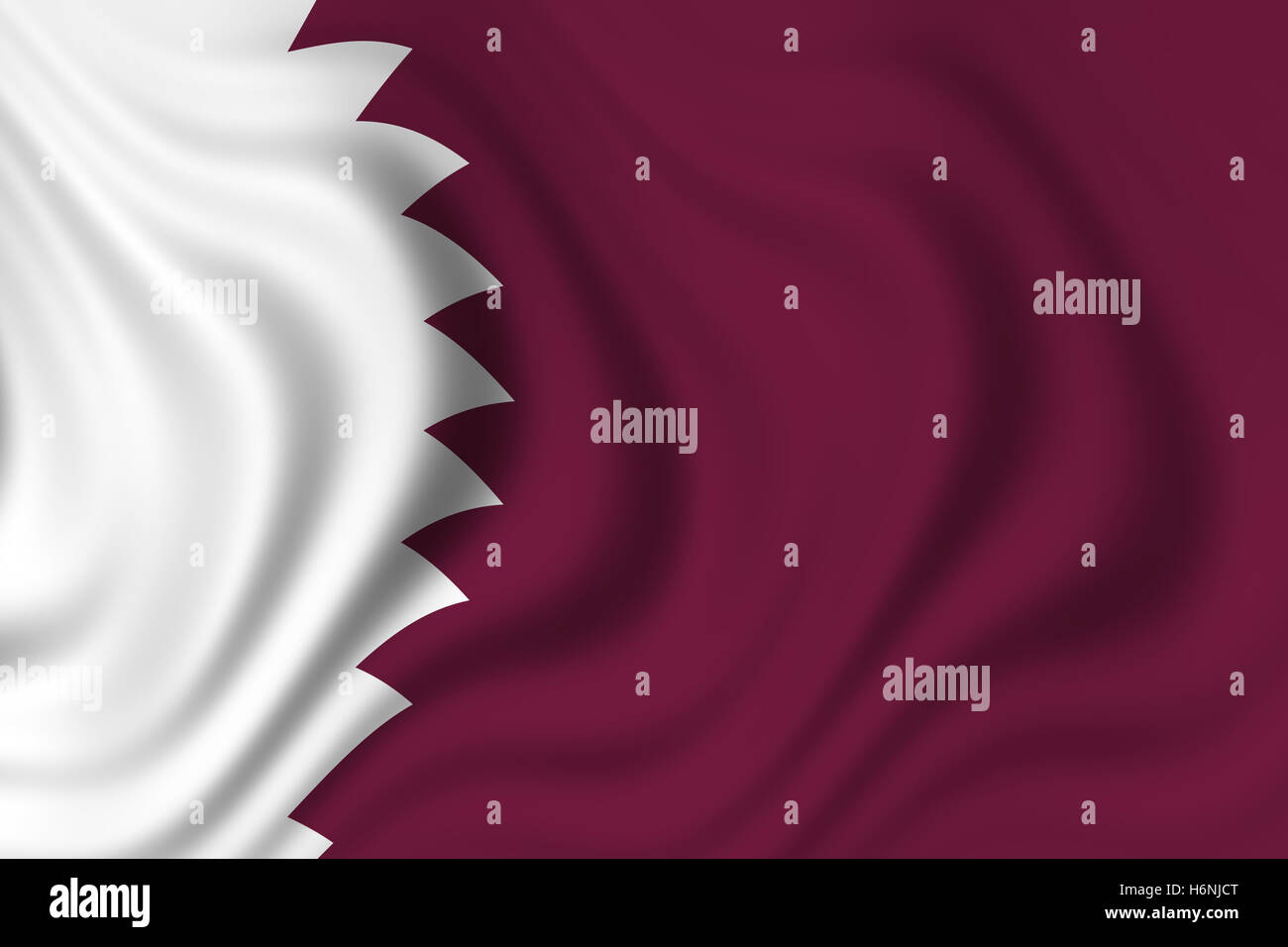 Bandiera del qatar Foto Stock