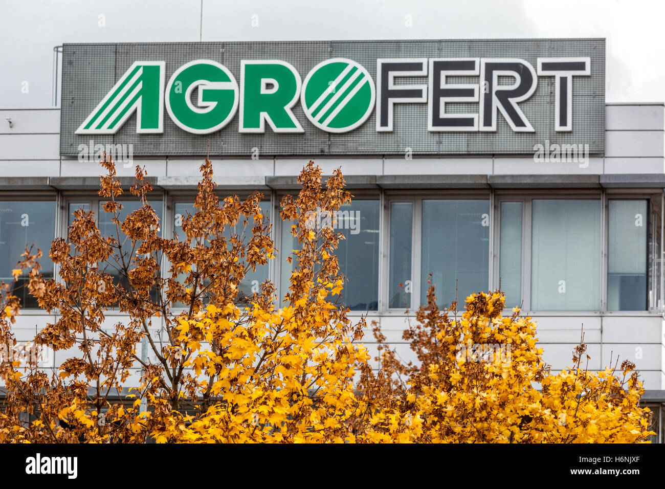 Agrofert, logo, segno, Praga, Repubblica Ceca Foto Stock
