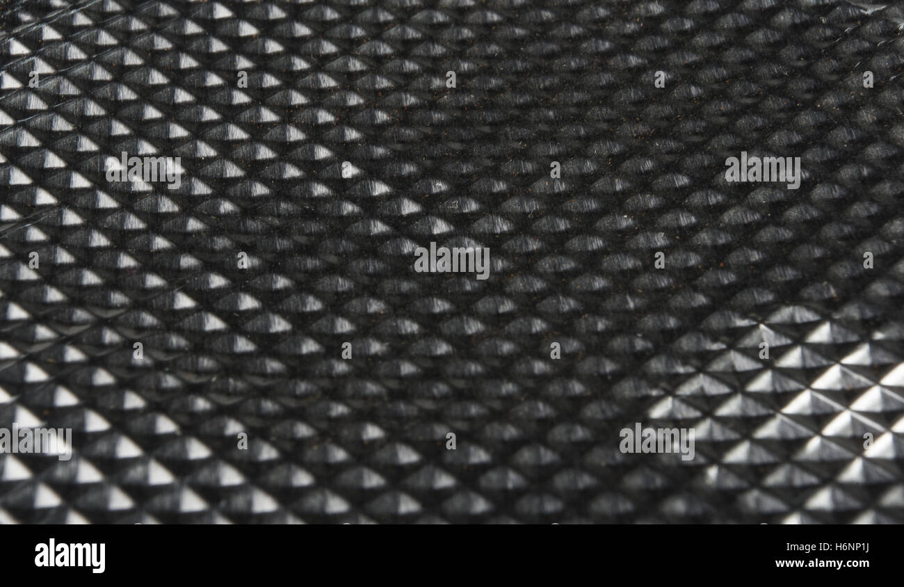 La consistenza della superficie di alluminio con cellule piramidali Foto Stock