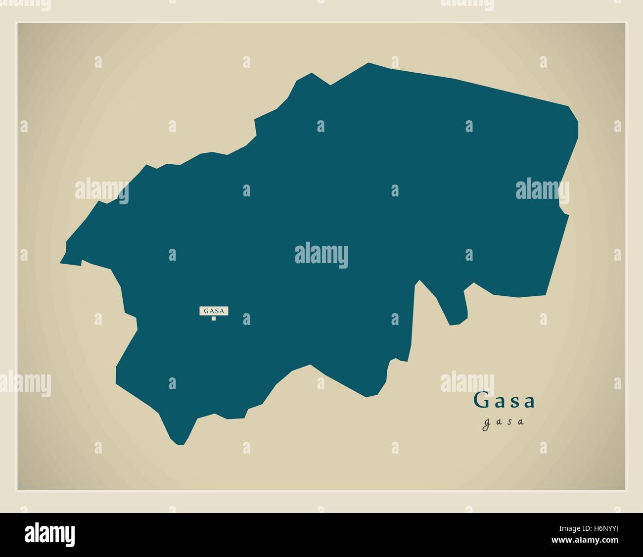 Mappa moderno - Gasa BT Illustrazione Vettoriale