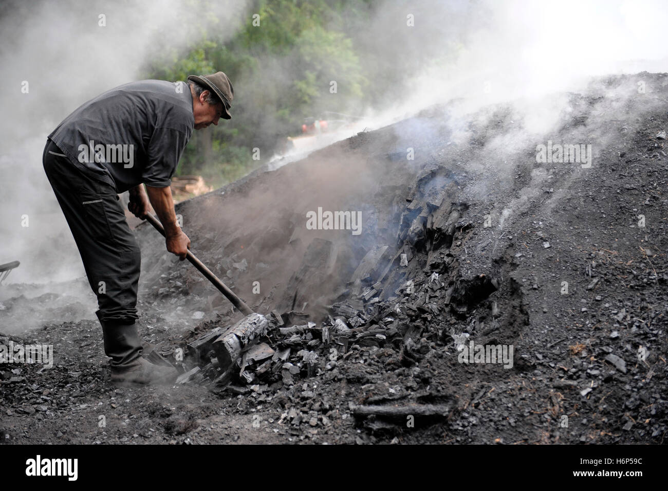 Carbone forno a haltern flaesheim Foto Stock