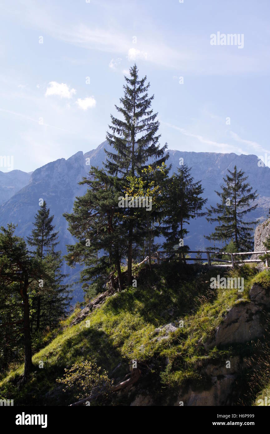 Escursioni nelle Alpi Foto Stock