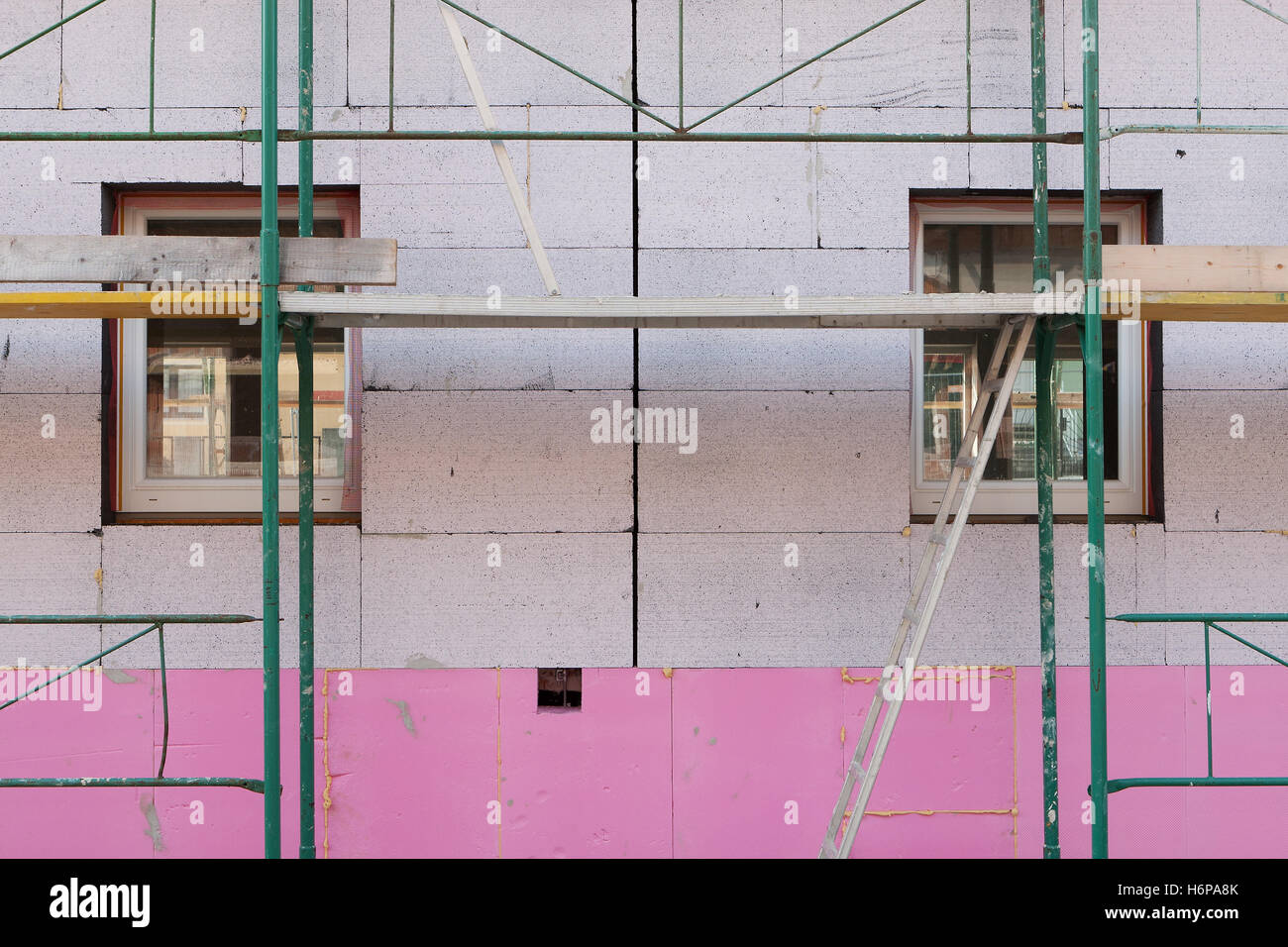 Riqualificazione del sito di costruzione di energia elettrica di potenza potenza elettrica edilizia stile di architettura costruttiva Foto Stock