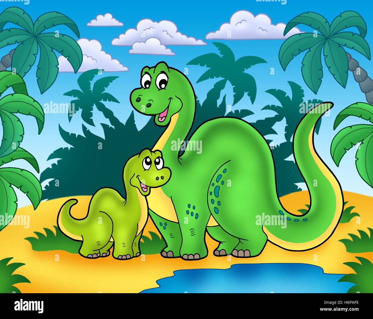 Dinosauro jurassic preistoria preistoria ridere risate ridere twit risatina sorriso sorridente risate laughingly sorridendo sorrisi Foto Stock