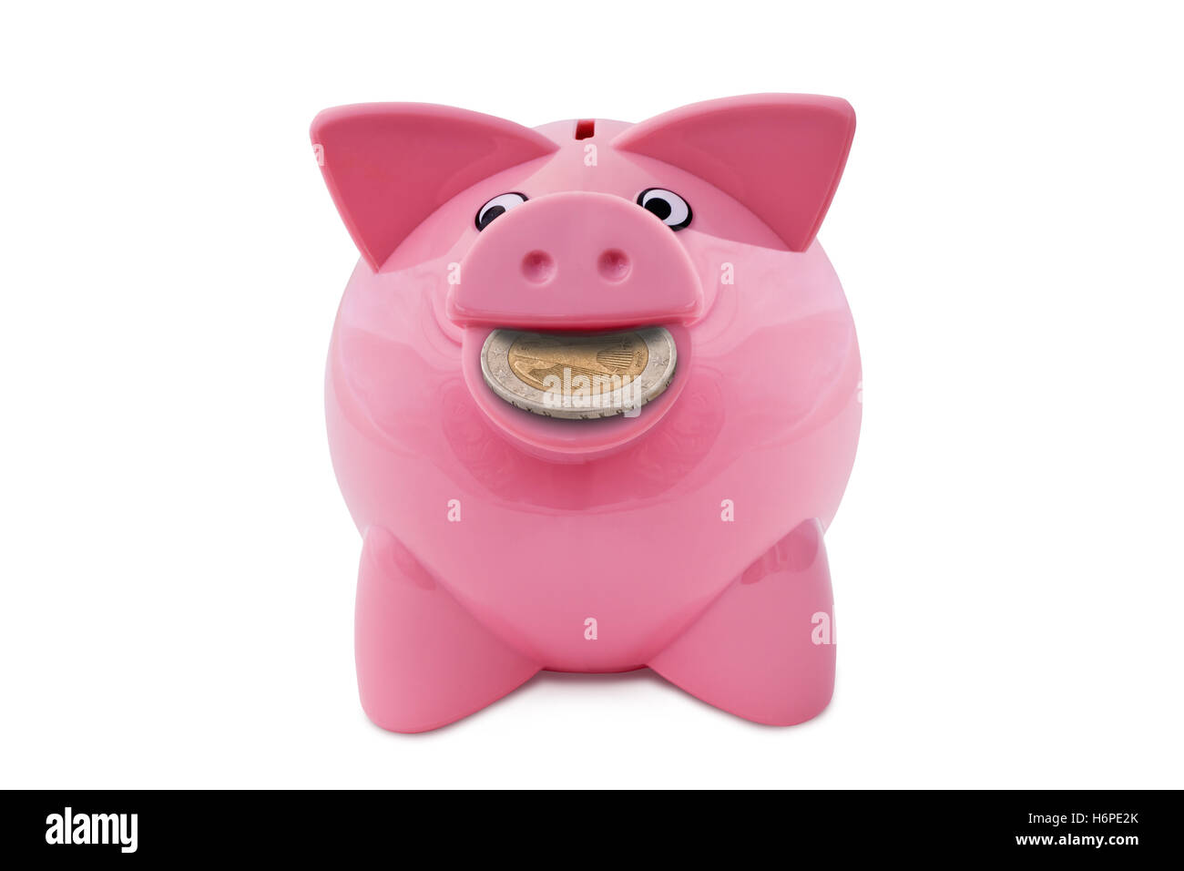 Risparmio valuta euro Risparmi il finanziamento delle attività di investment banking account banca sparschwein rosa salvadanaio rucklage schwein finanzen Foto Stock