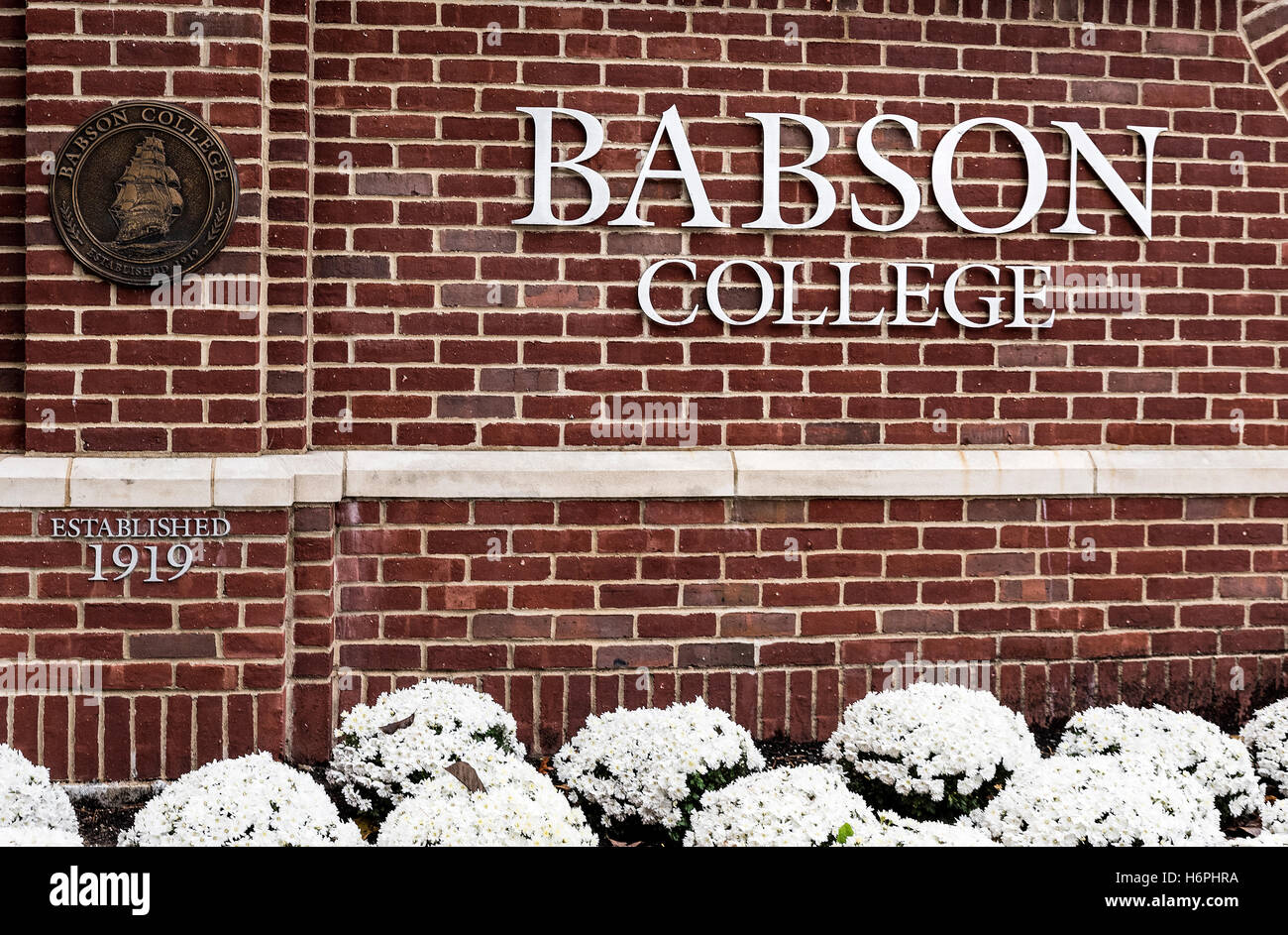 Babson College di Wellesley, Massachusetts, STATI UNITI D'AMERICA. Foto Stock