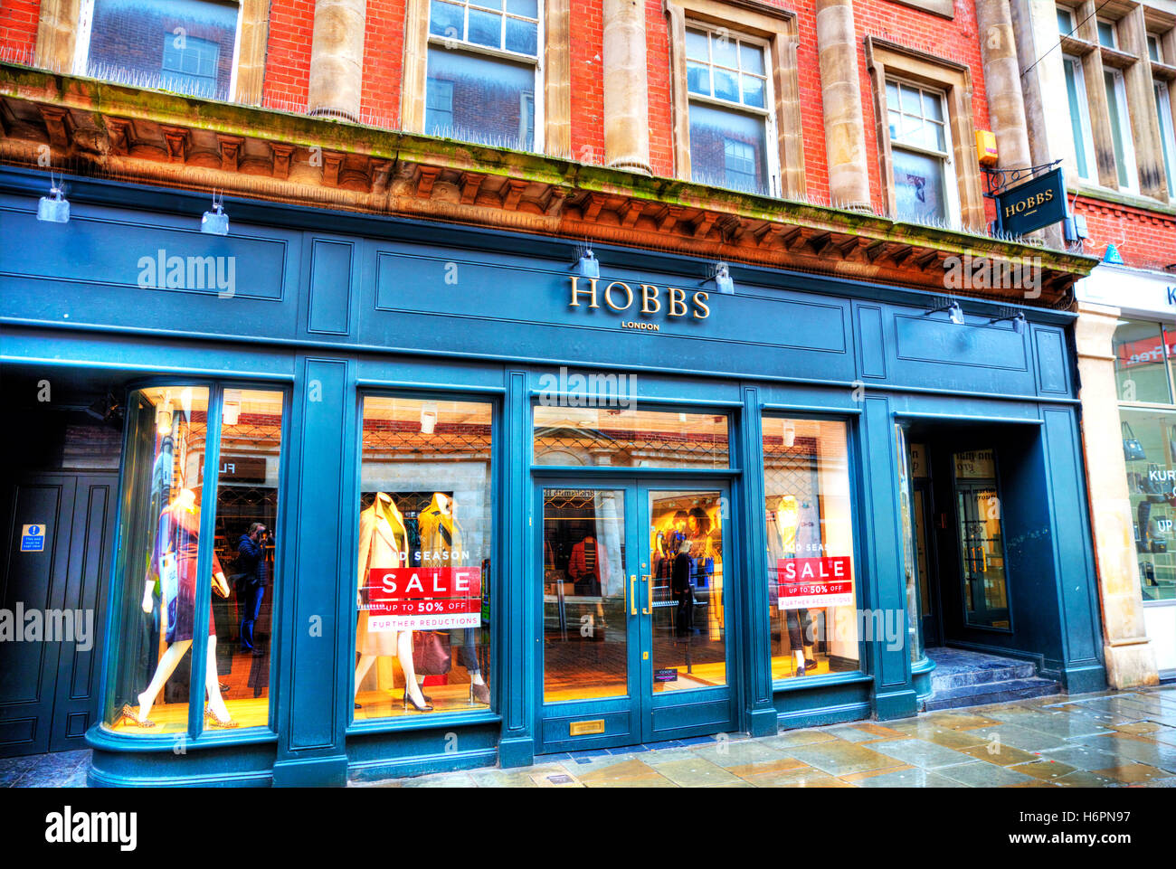 Hobbs fashion Londra negozio di abbigliamento negozio di abbigliamento high  street negozi Nottingham REGNO UNITO GB segno esterno facciata anteriore  memorizza segni Foto stock - Alamy