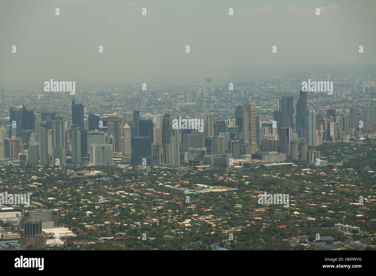 Manila vista dall'aereo, Filippine Foto Stock