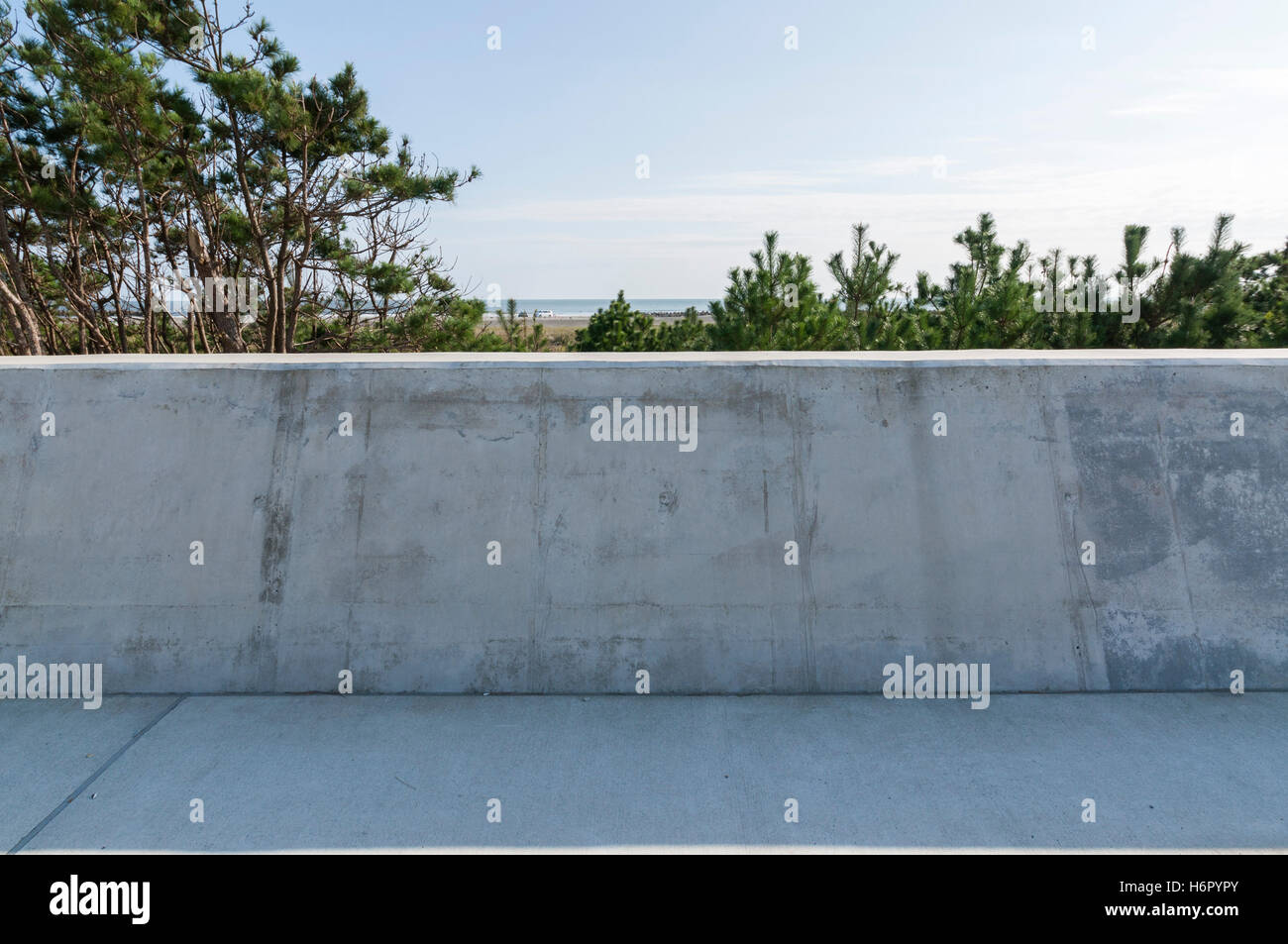 Argine costiero, Asahi City, nella prefettura di Chiba, Giappone Foto Stock