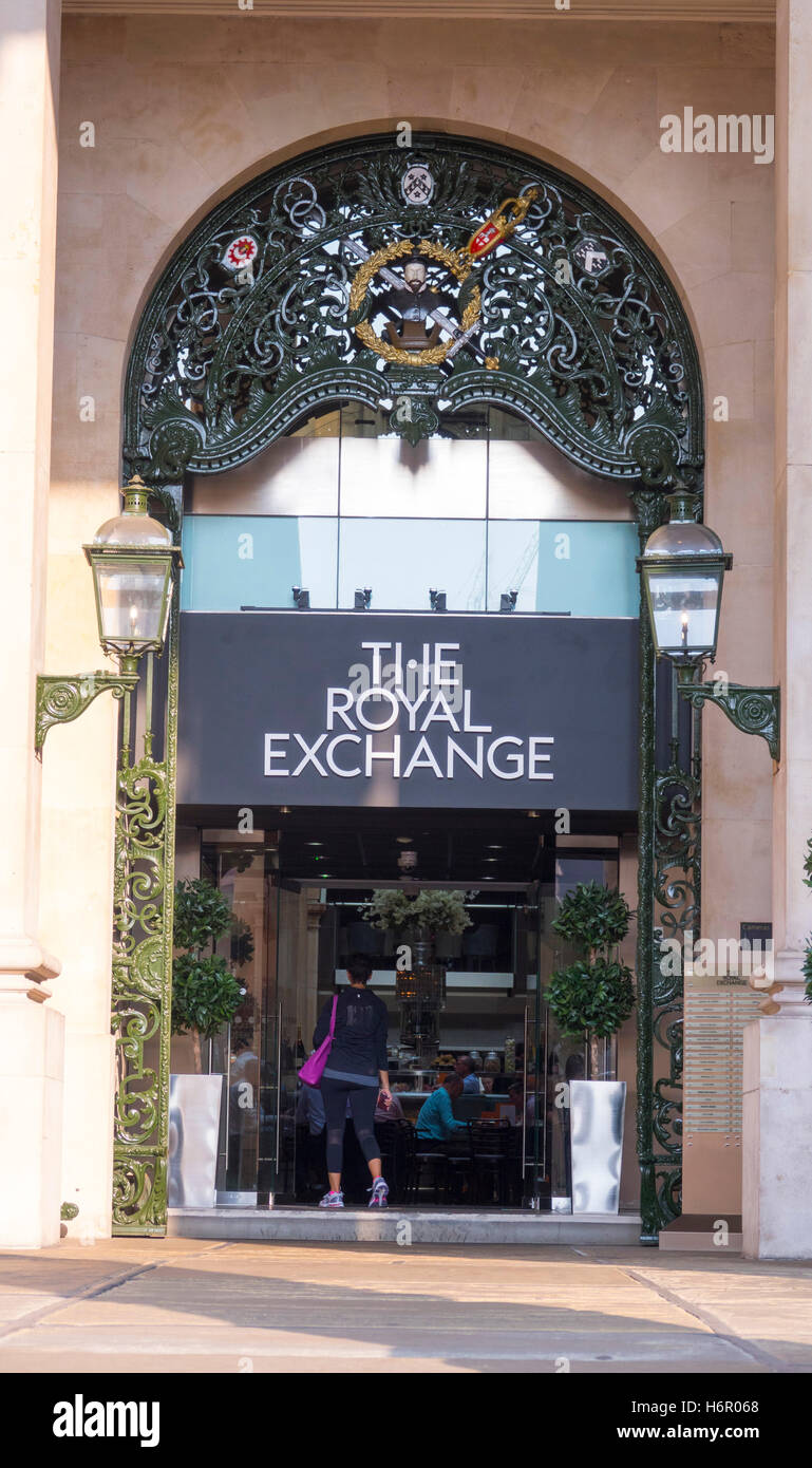 Il Royal Exchange di Londra - shopping mall Foto Stock