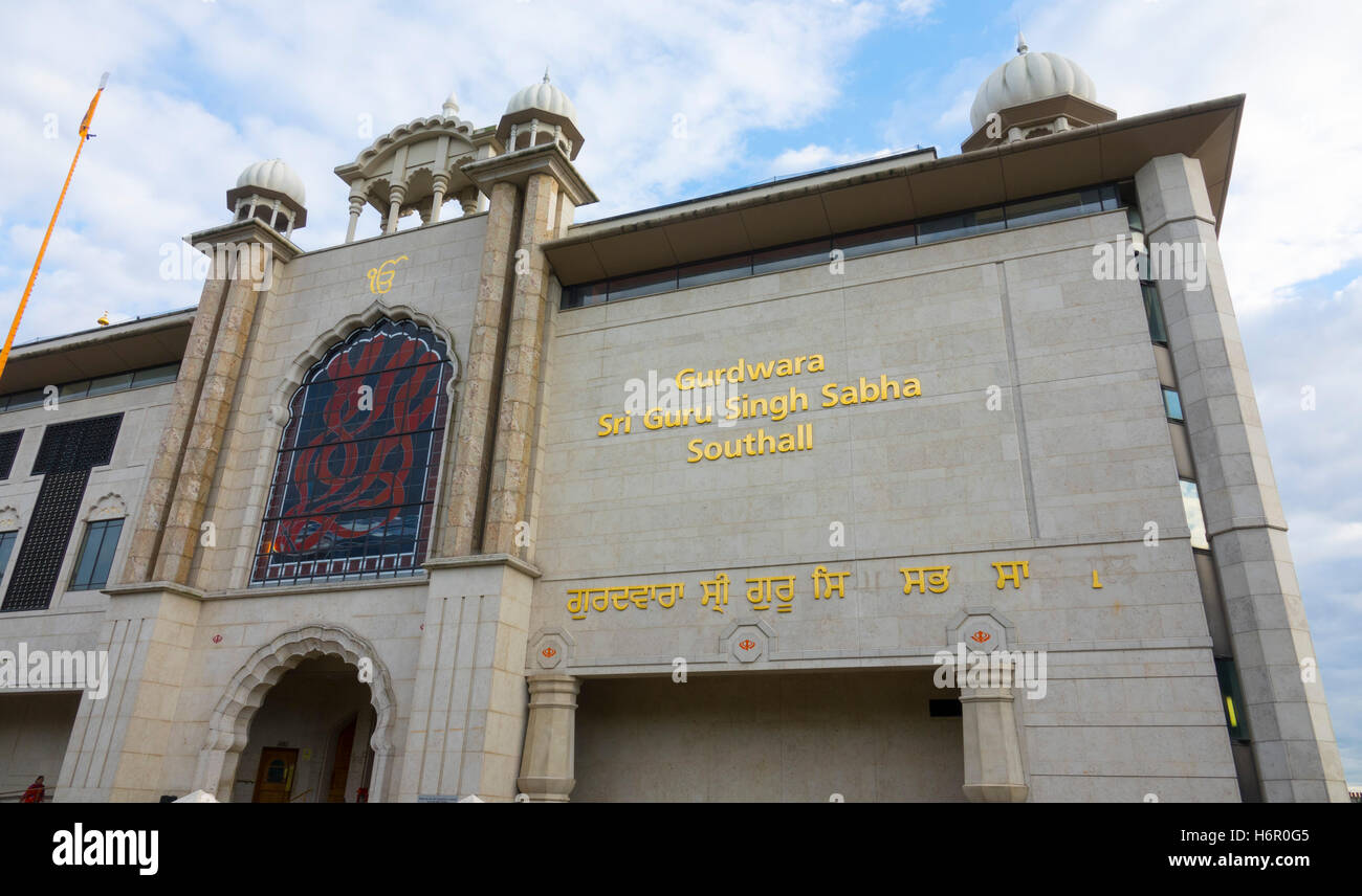 Gurdwara Sri Guru Singh Sabha Southall - Tempio Sikh in Londra Foto Stock