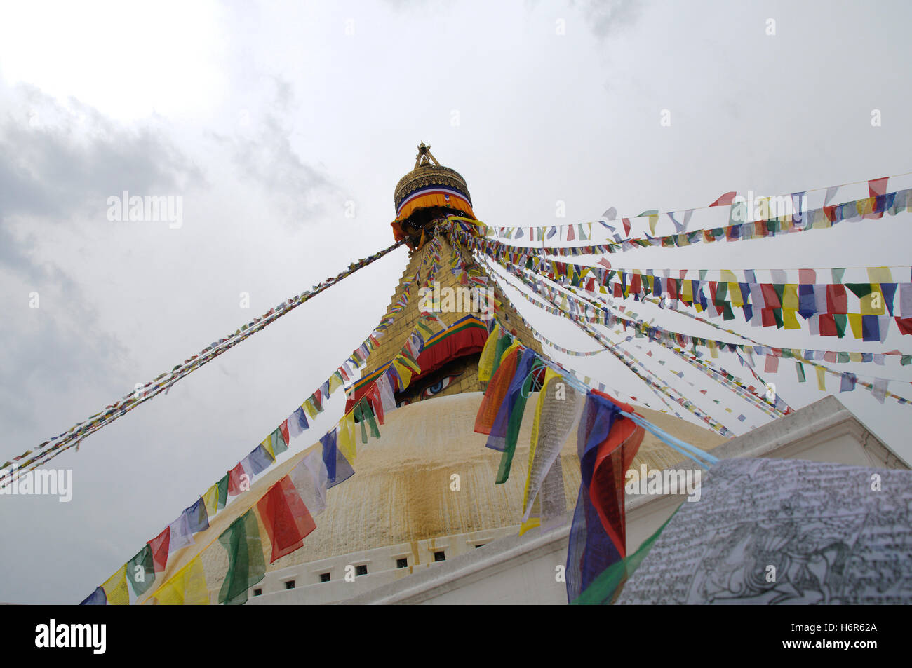 Il grande stupa di boudha,Kathmandu Foto Stock