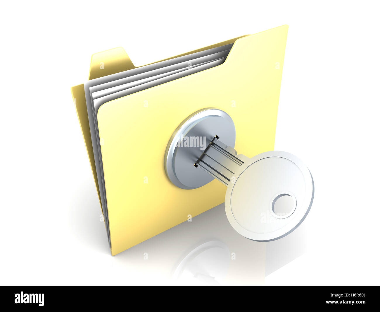 Bloccare privato modello isolato progetto design concept bozza del piano di hardware grafico illustrazione disc sbloccare i rapporti aziendali deal Foto Stock