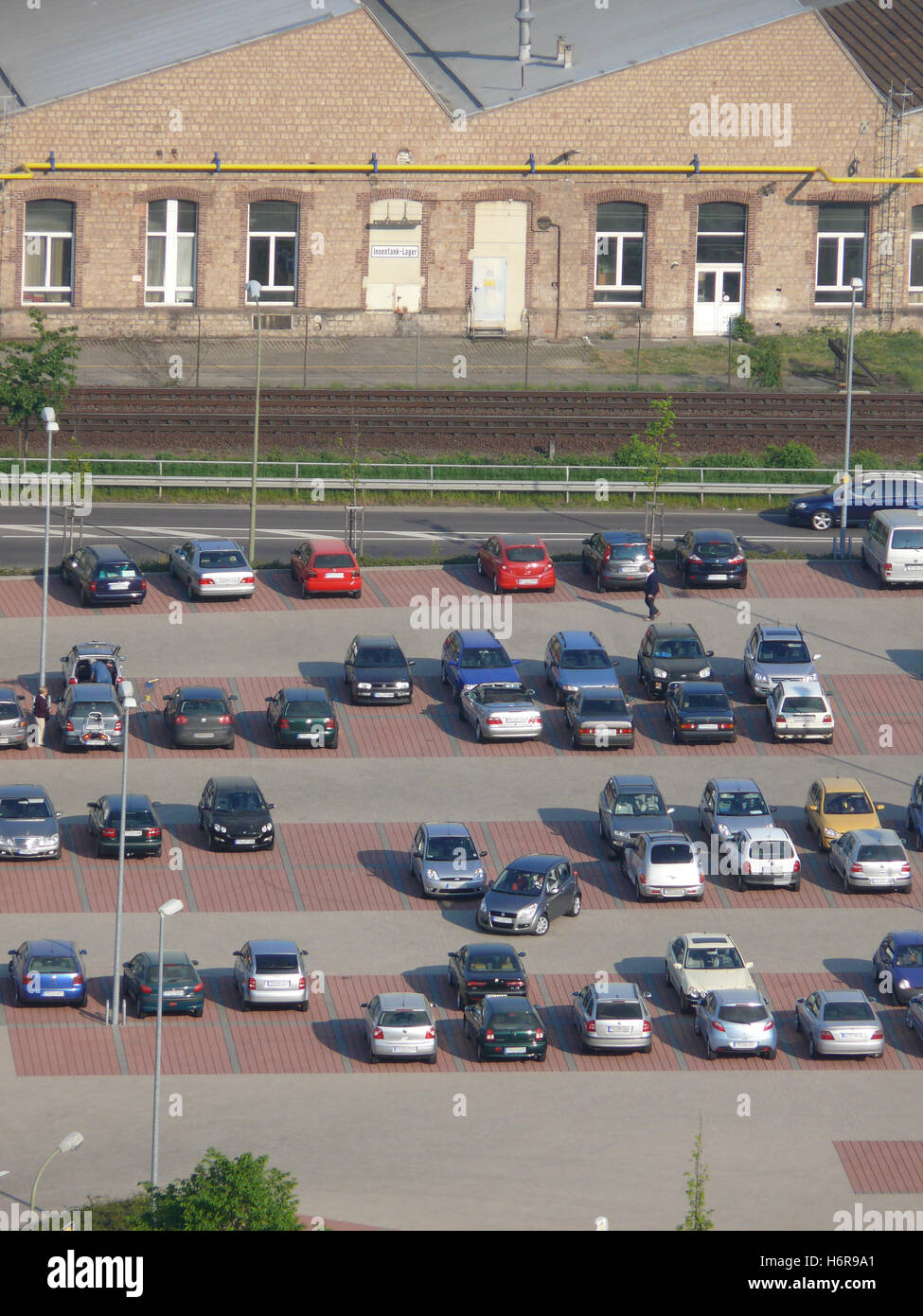 area di parcheggio Foto Stock
