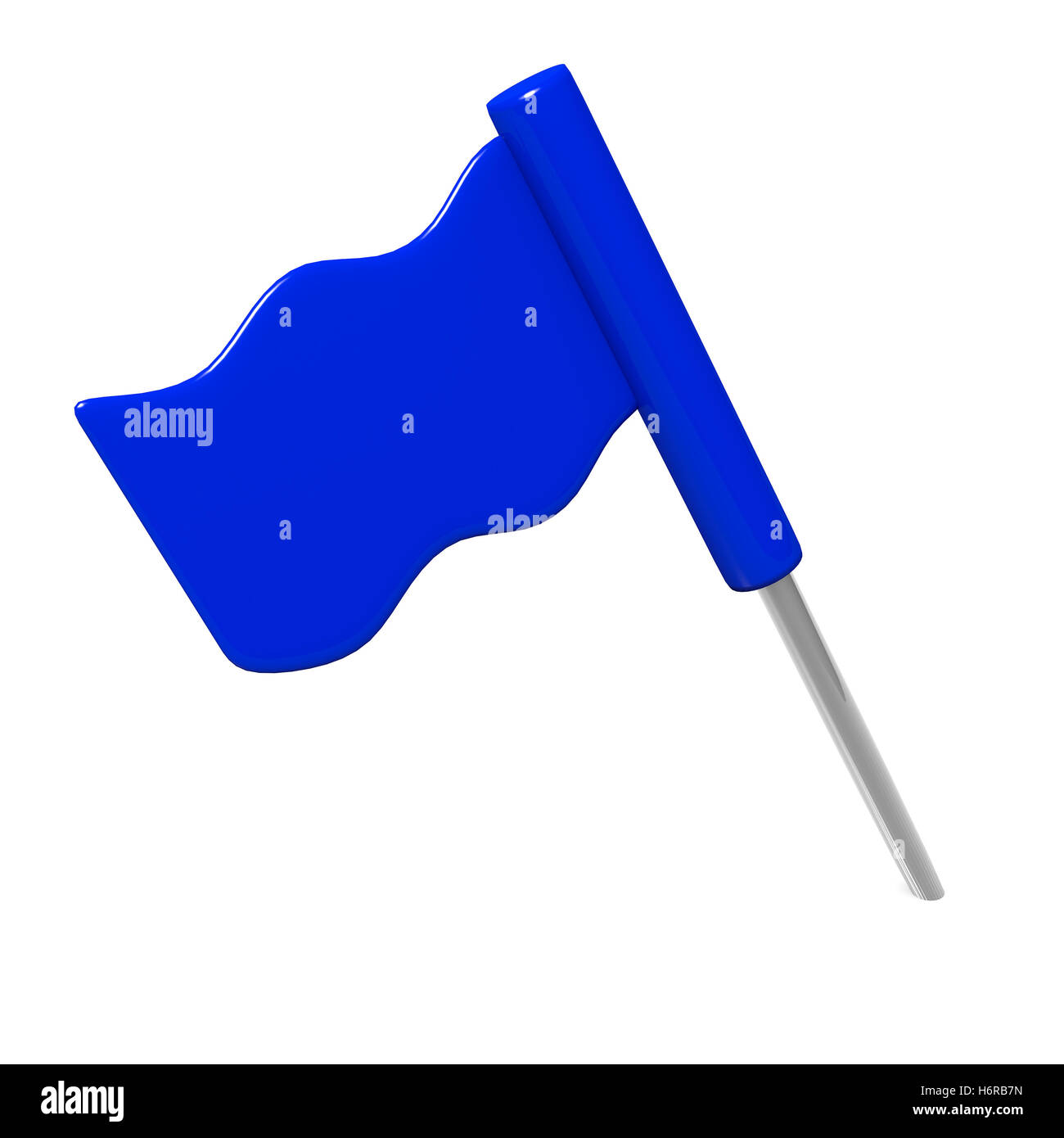 Bandiera blu isolato su bianco,immagine 3D Foto Stock