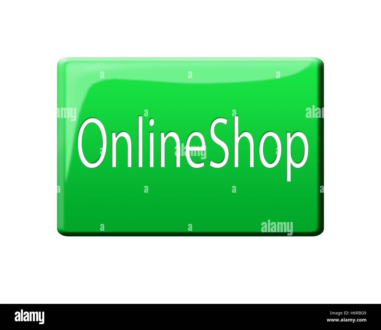 Online shop button Foto Stock