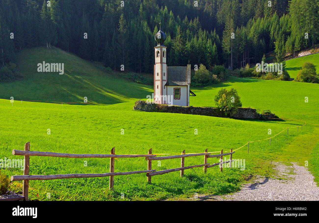 La cappella da villnosstal Foto Stock