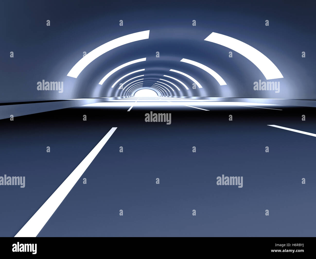 Corridoio grafico di viaggi di trasporto del traffico interno di asfalto concreta illustrazione tunnel via autostrada Autostrada digital Foto Stock