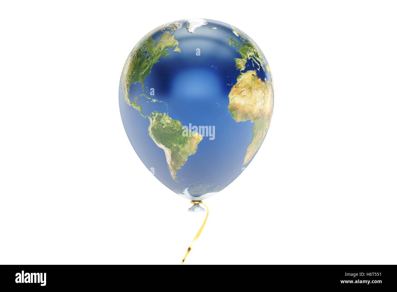 Mondo palloncino, 3D rendering isolati su sfondo bianco Foto Stock