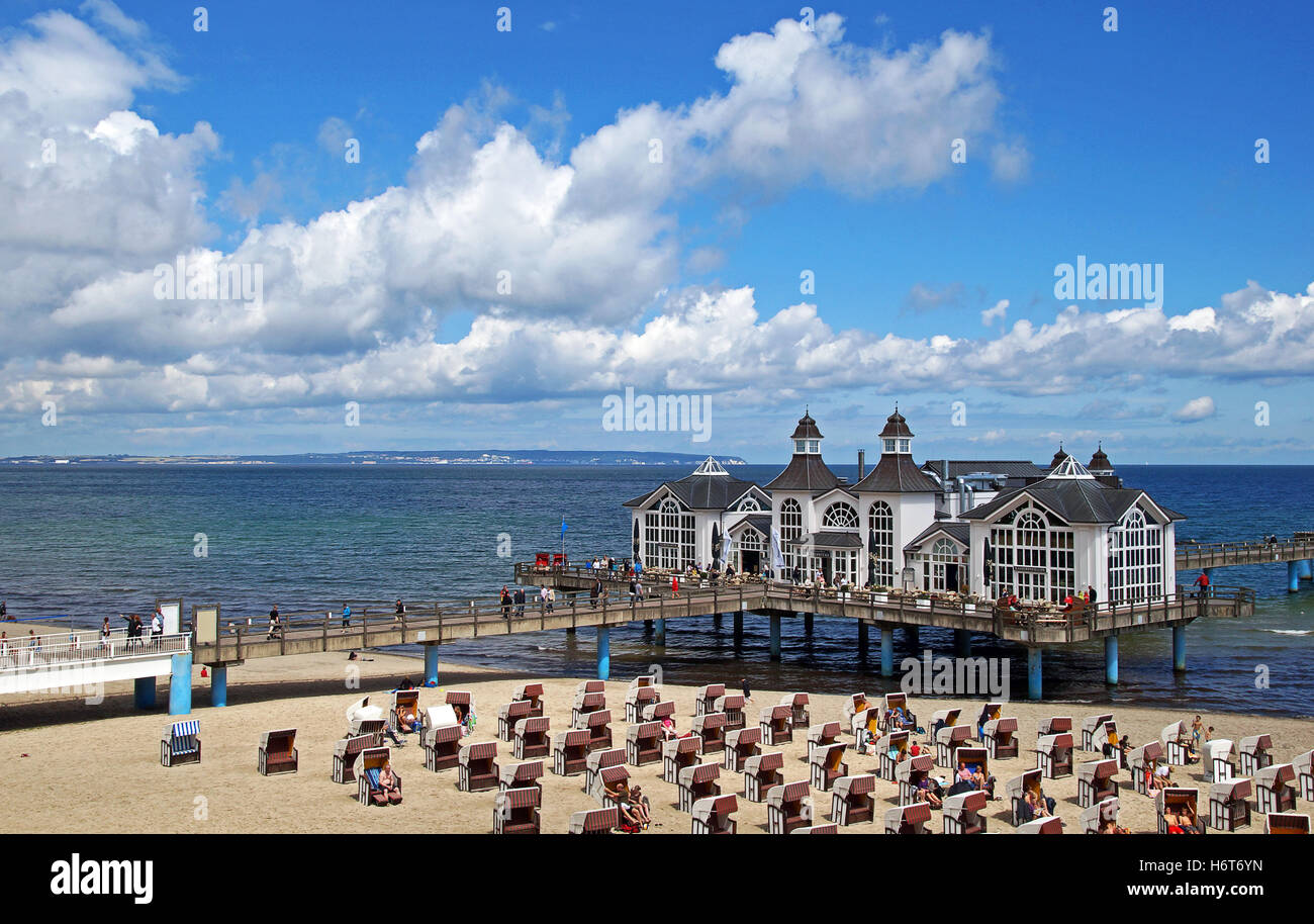 Seebrcke Sellin in Germania Foto Stock