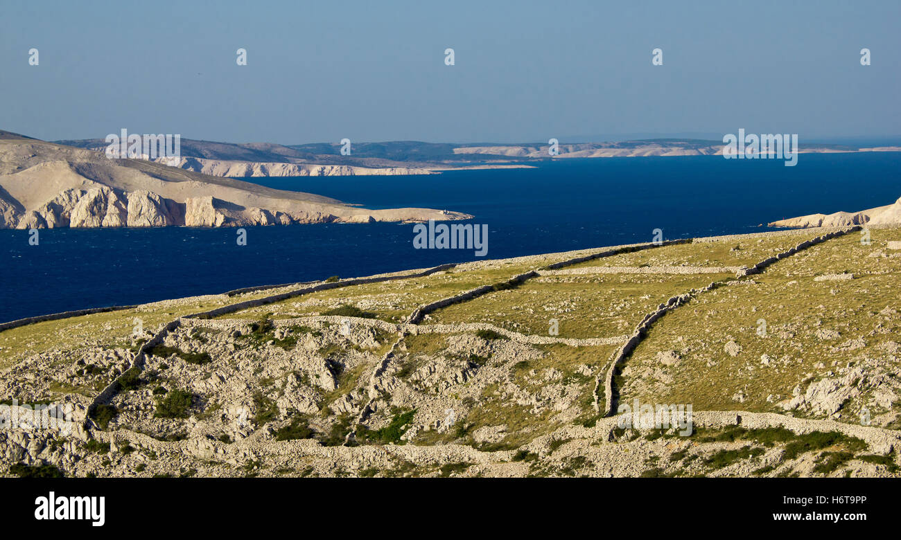 Bay, Croazia, acqua salata, mare oceano, dell'acqua, blu, viaggi, pietra, deserto Foto Stock