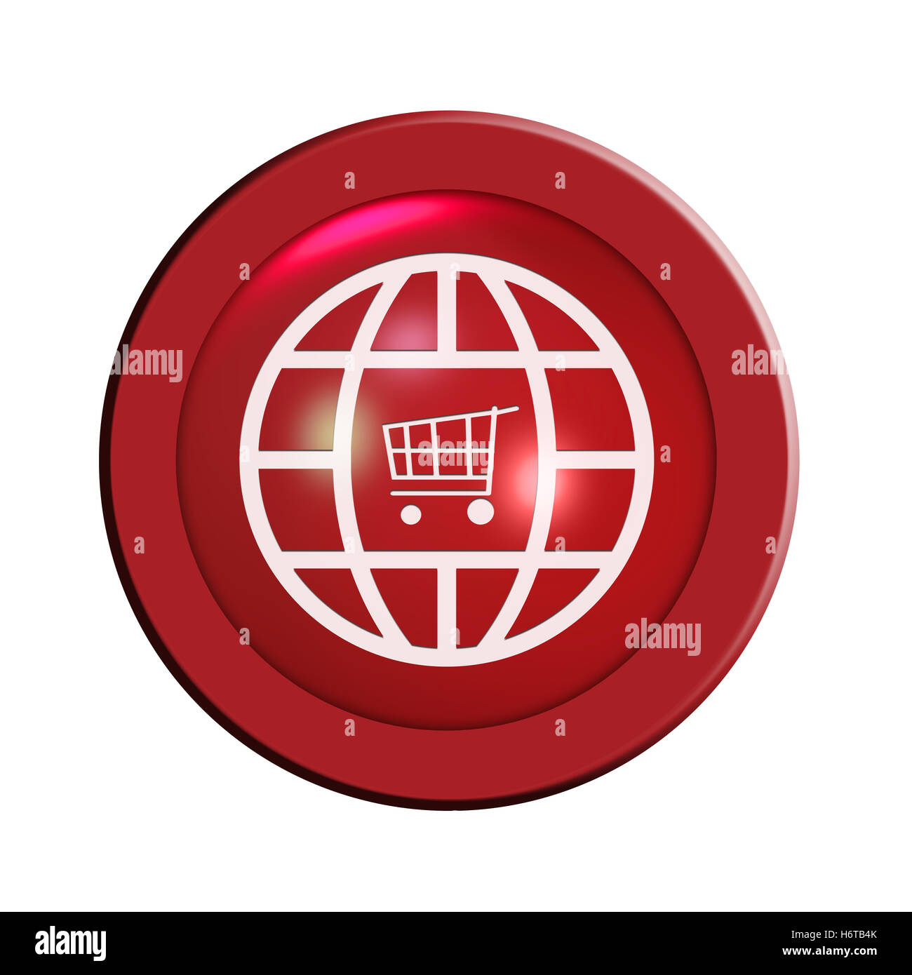 Online shop button Foto Stock