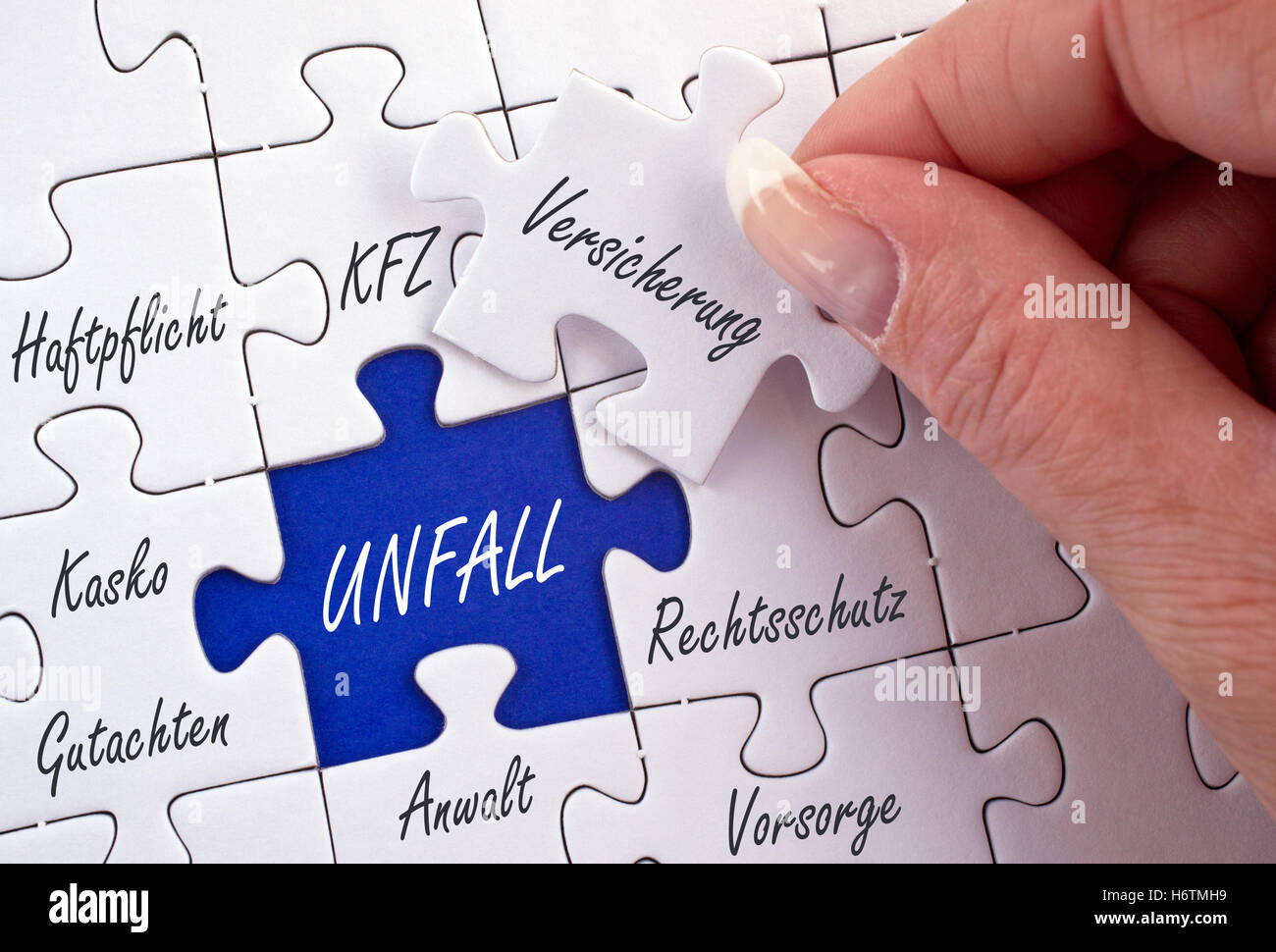 Infortuni e assicurazione Foto Stock