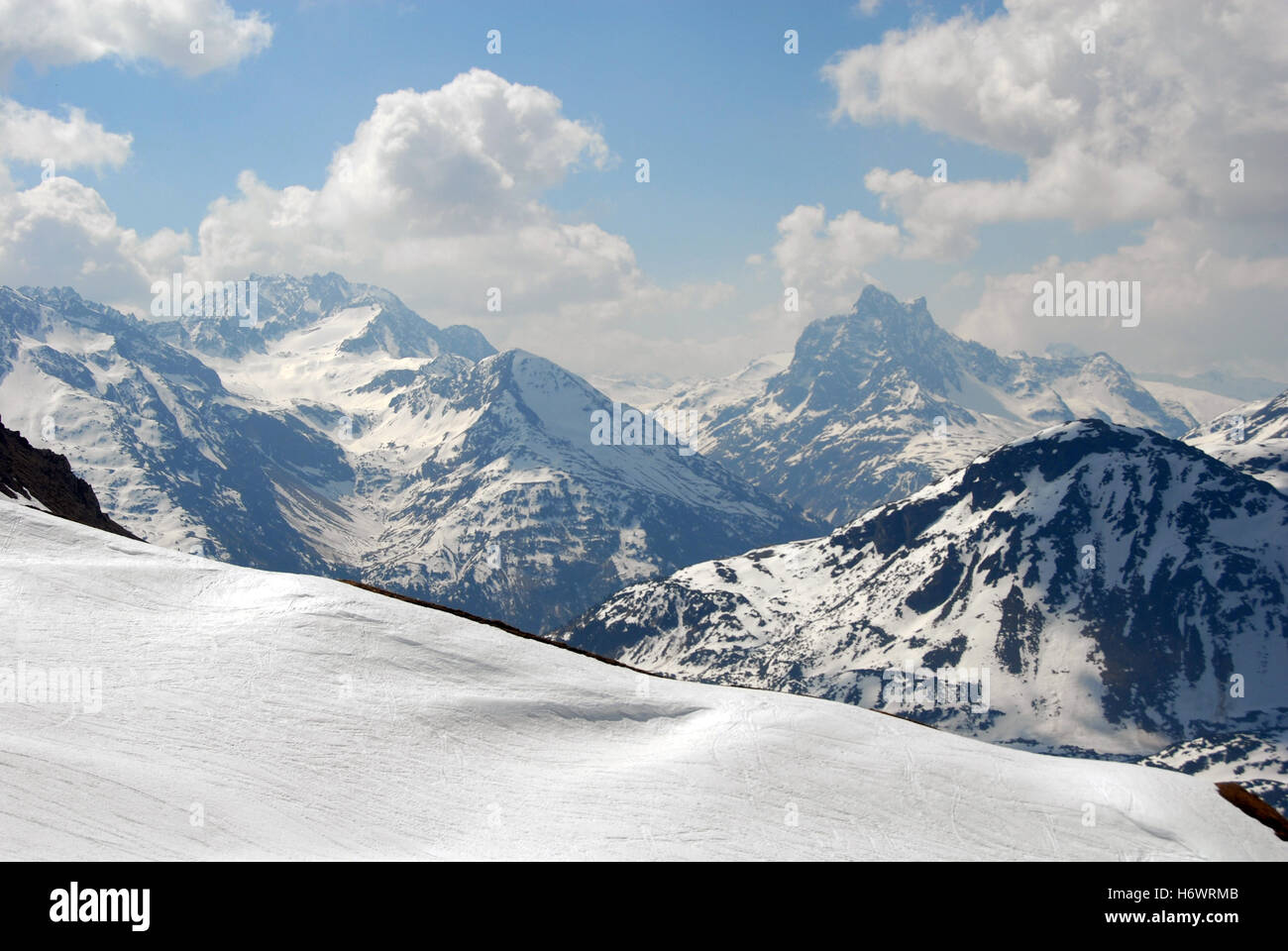 Comprensorio sport invernali sull'Arlberg Foto Stock