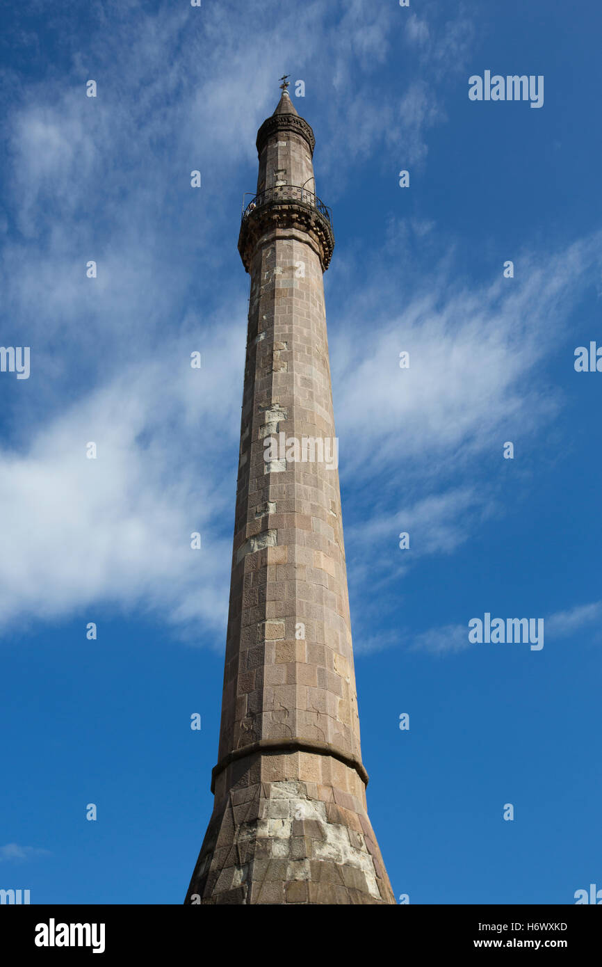 Il minareto Kethuda , Eger, Ungheria. Il Minareto di Eger è la più settentrionale edificio storico dell'epoca turca in Europa Foto Stock