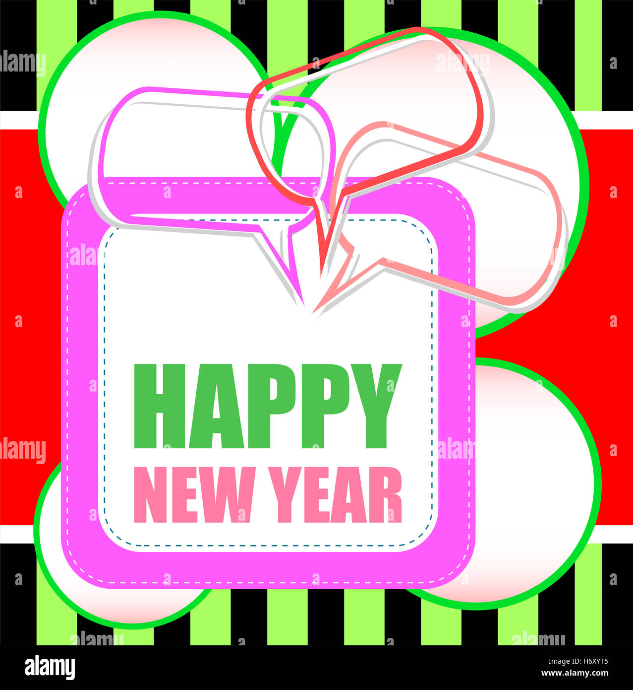 Felice Anno Nuovo xmas gli elementi di design. Grande elemento di design per esempio schede di saluti, banner e volantini. Foto Stock