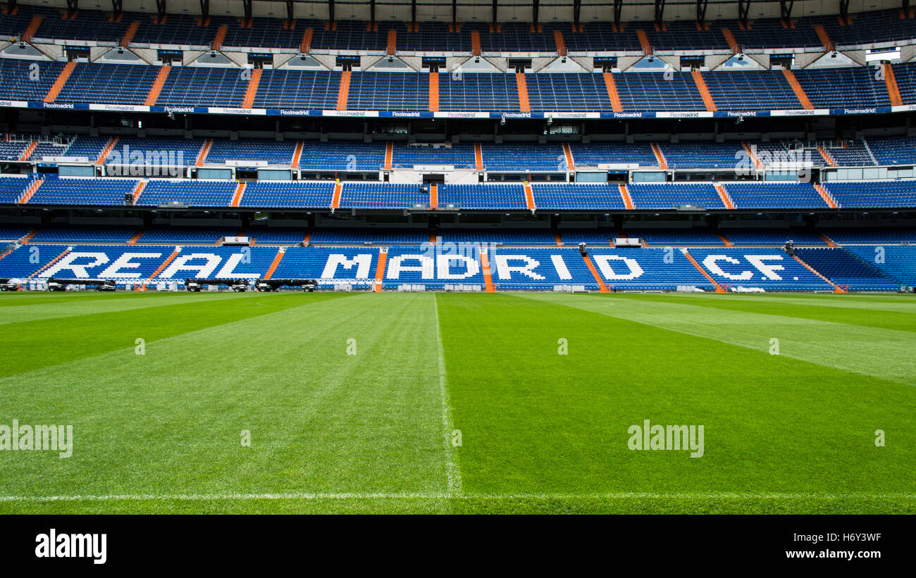 Il Real Madrid allo stadio di calcio Bernabeu Foto Stock