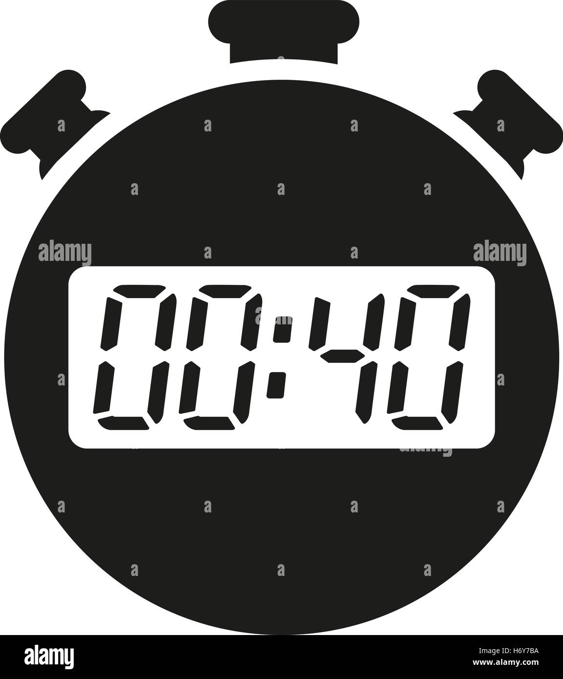 Il 40 secondi, minuti cronometro icona. Orologio e guardare, timer conto alla rovescia, simbolo. UI. Web. Logo. Segno. Design piatto. App. Stock a v Illustrazione Vettoriale