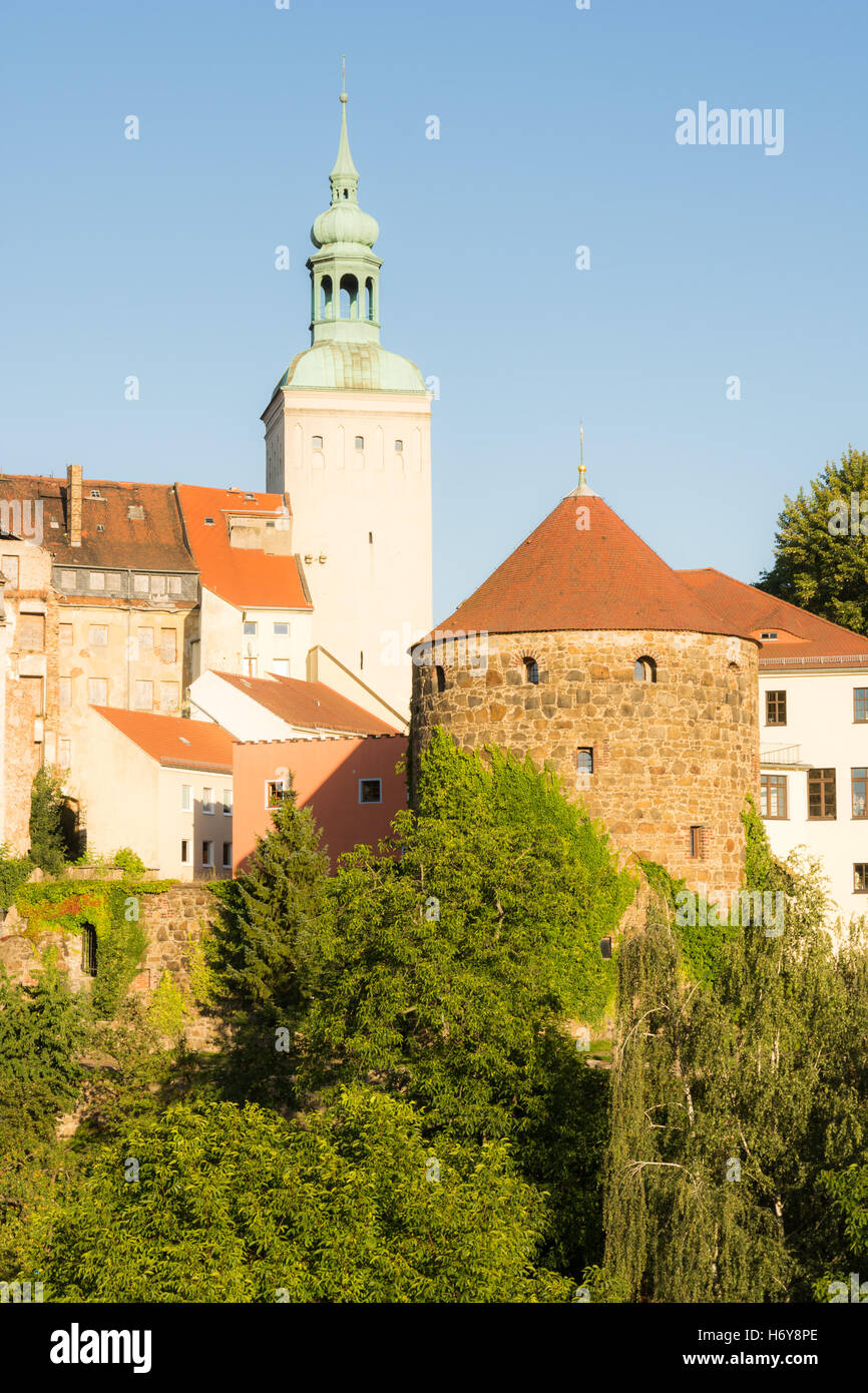 Il centro storico di Bautzen (Sassonia, Germania) Foto Stock