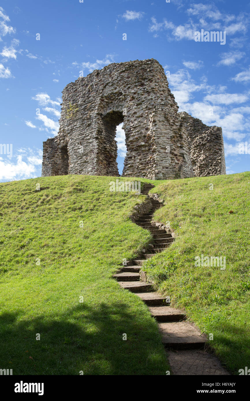 Christchurch Castle, English Heritage Site, in Christchurch, Inghilterra. Foto Stock