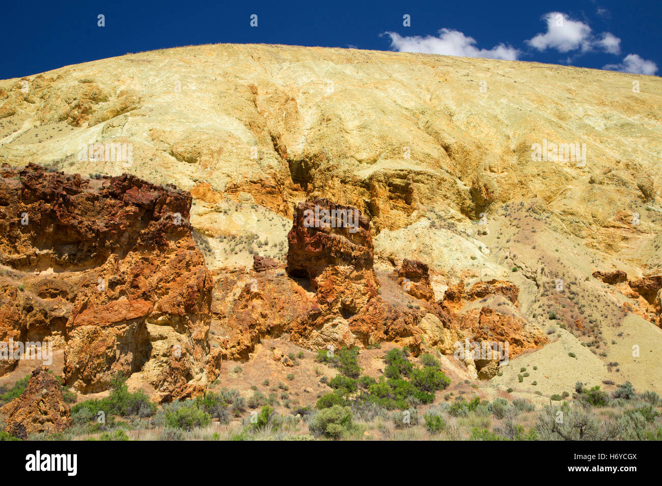 Canyon rocciosi, Leslie Gulch Area di fondamentale interesse ambientale, vale District Bureau of Land Management, Oregon Foto Stock