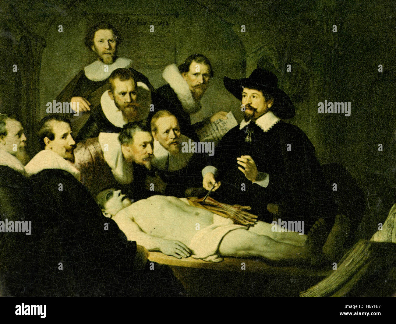 Lezione di anatomia, Rembrandt pittura Foto Stock