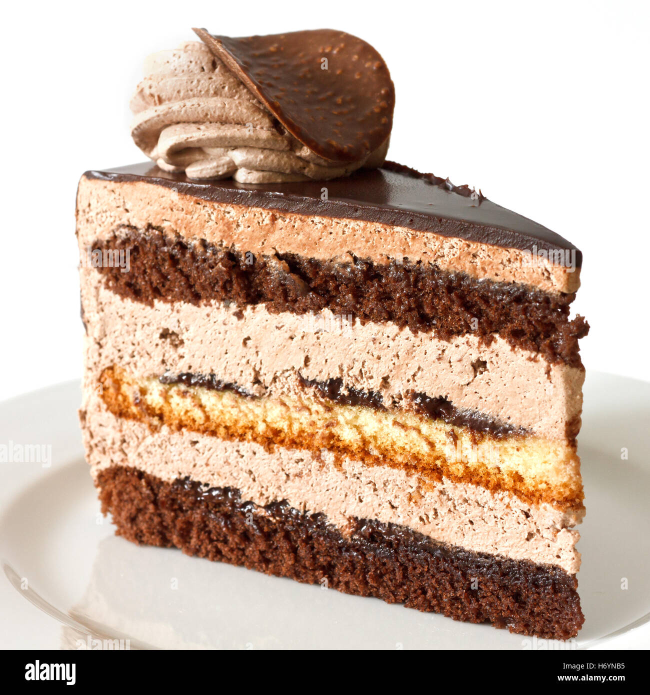 Layered torta al cioccolato Foto Stock