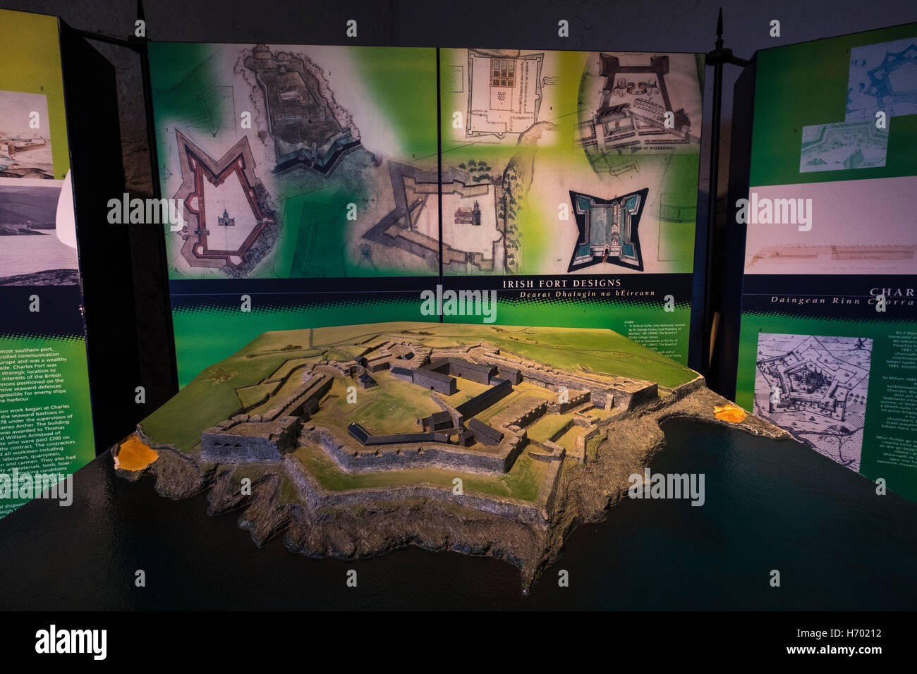 Modello 3D di Charles Fort nelle fortezze museum, Summercove, Kinsale, Cork, Irlanda Foto Stock