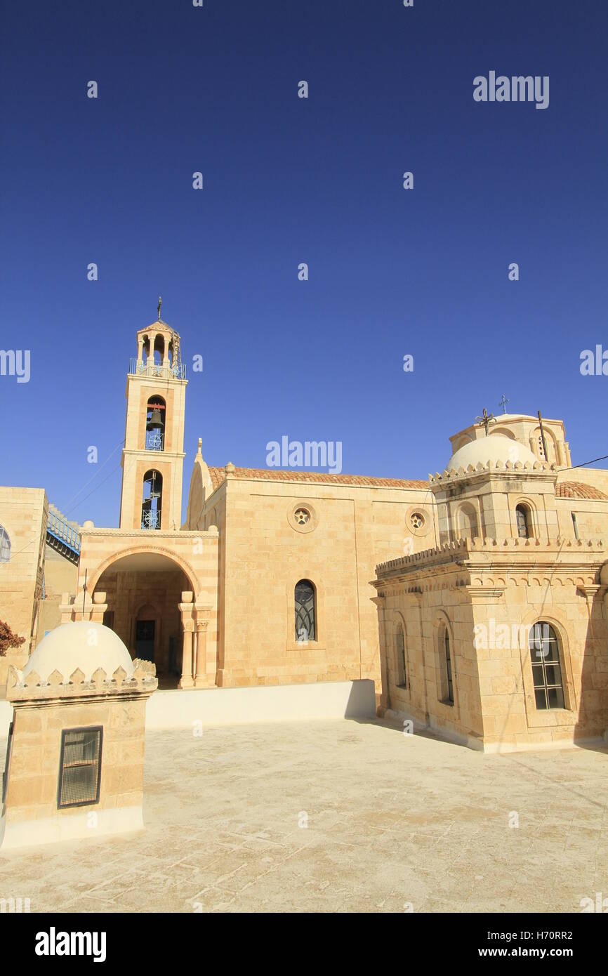La greco-ortodossa del convento di San Teodosio a est di Betlemme, è sul sito dove i tre saggi appoggiato sul loro modo di ritorno dalla visita a Gesù Bambino Foto Stock