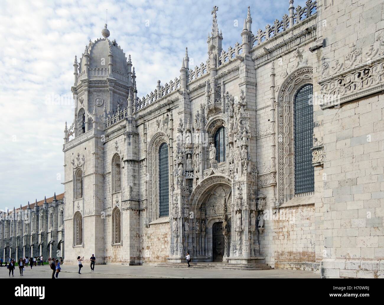 Il Monastero di Jeronimos e la chiesa di S Maria, Belém Foto Stock