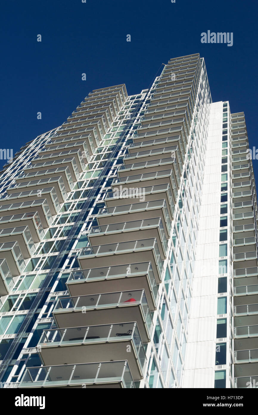 Evoluzione, un nuovo condominio e sviluppo townhouse in East Village Foto Stock