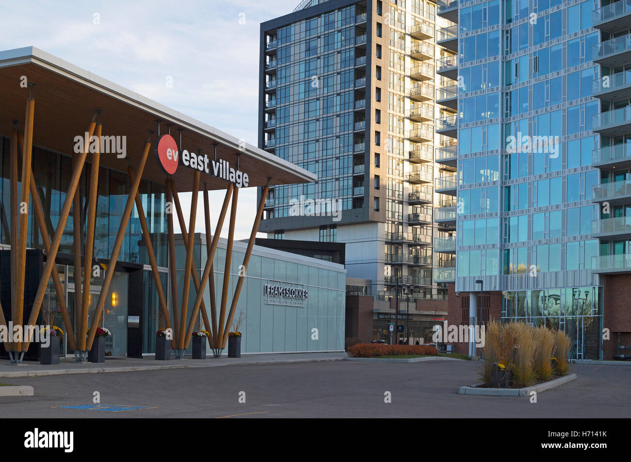 East Village, Calgary Foto Stock