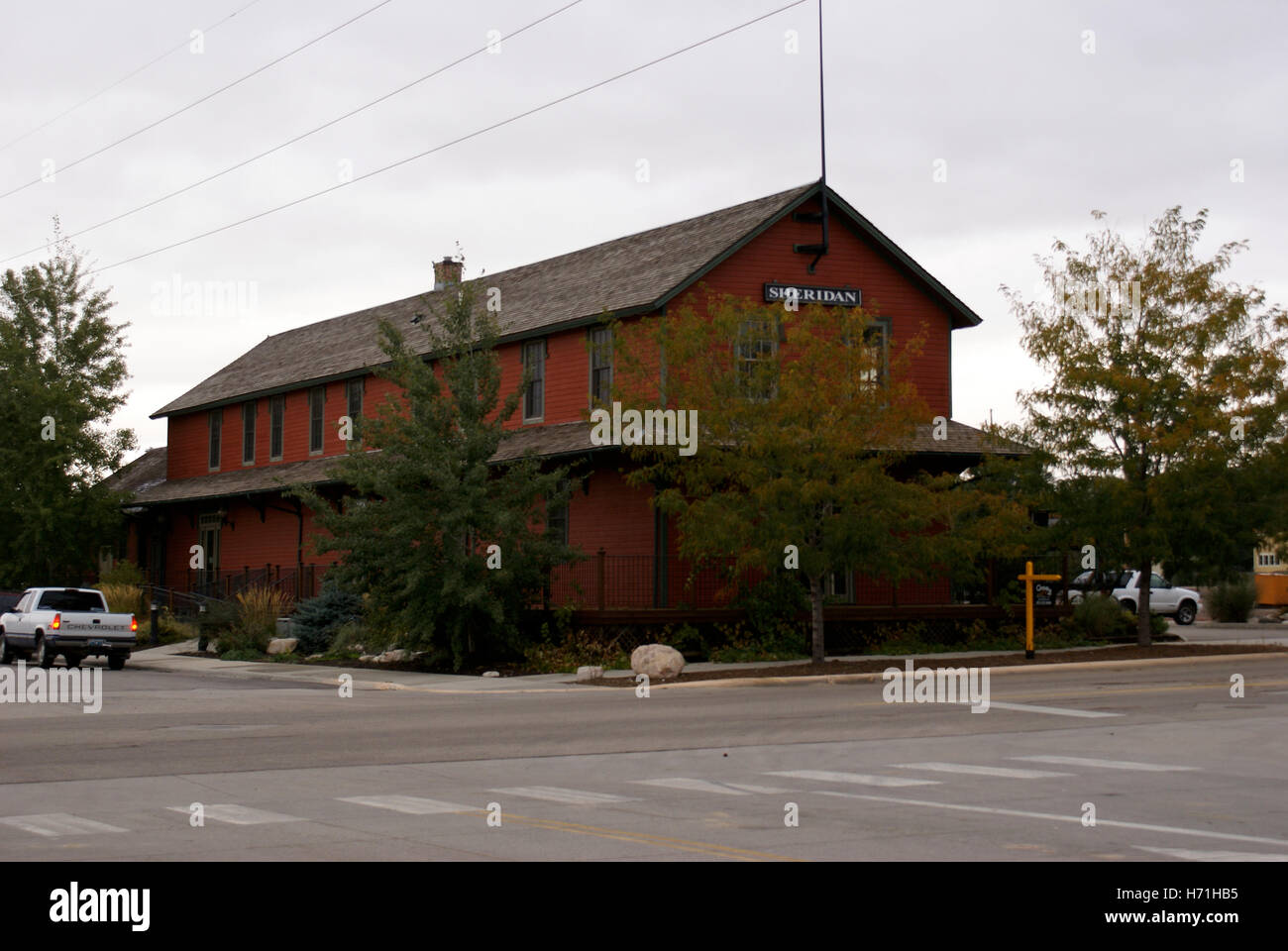 Vecchia Stazione Ferroviaria in Sheridan, WY Foto Stock