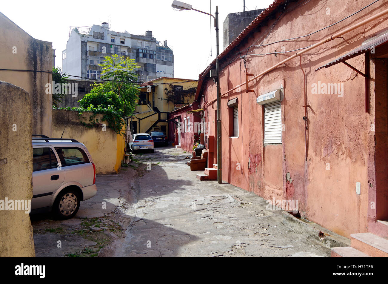 Lisbona portogallo cantiere mix di Commerce & residential Foto Stock