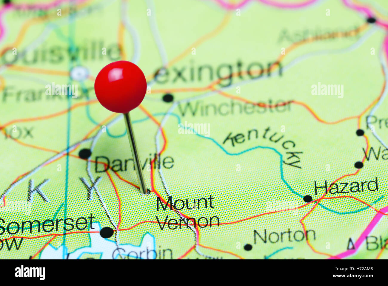 Mappa del monte vernon kentucky immagini e fotografie stock ad alta