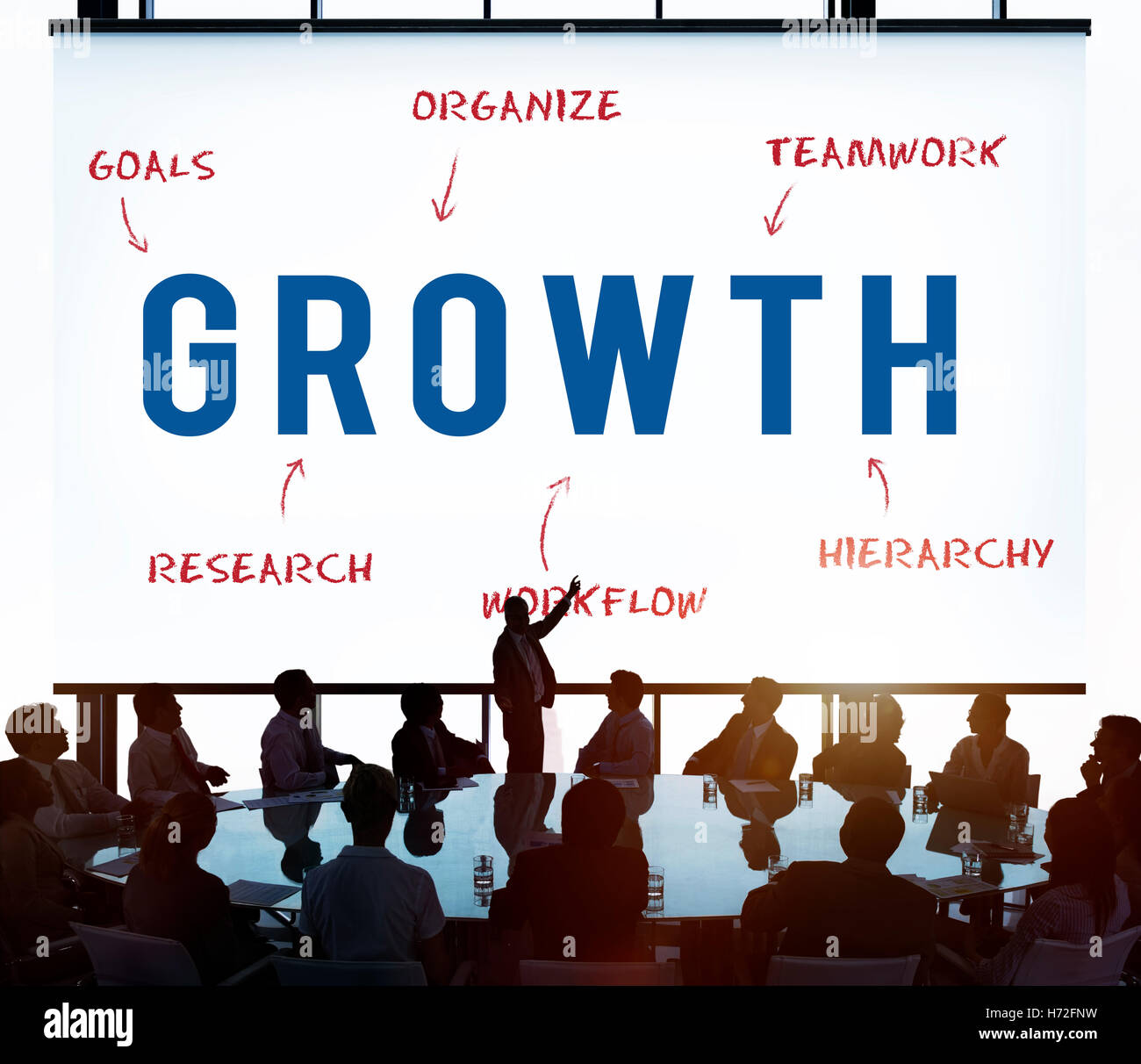 La crescita aziendale strategia aziendale concetto di marketing Foto Stock